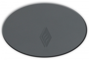 Gray Elliptical Oval Annealed Glass